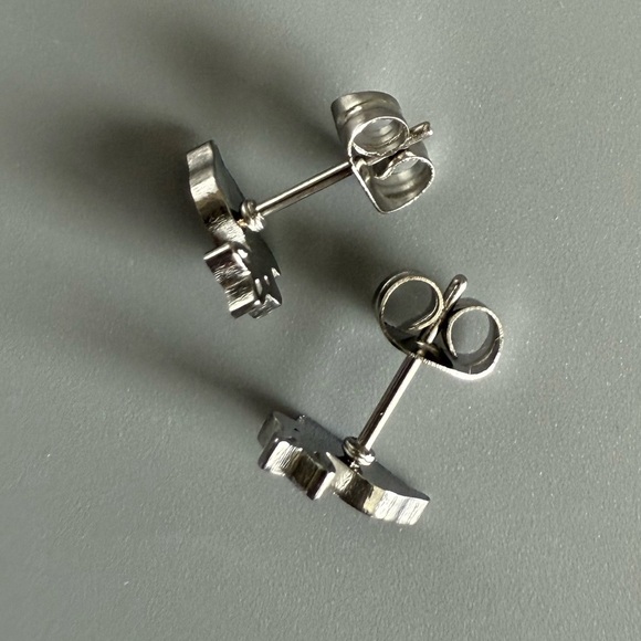 Stainless Steel Bunny Ear Studs – Waterproof & Cute - Picture 3 of 4